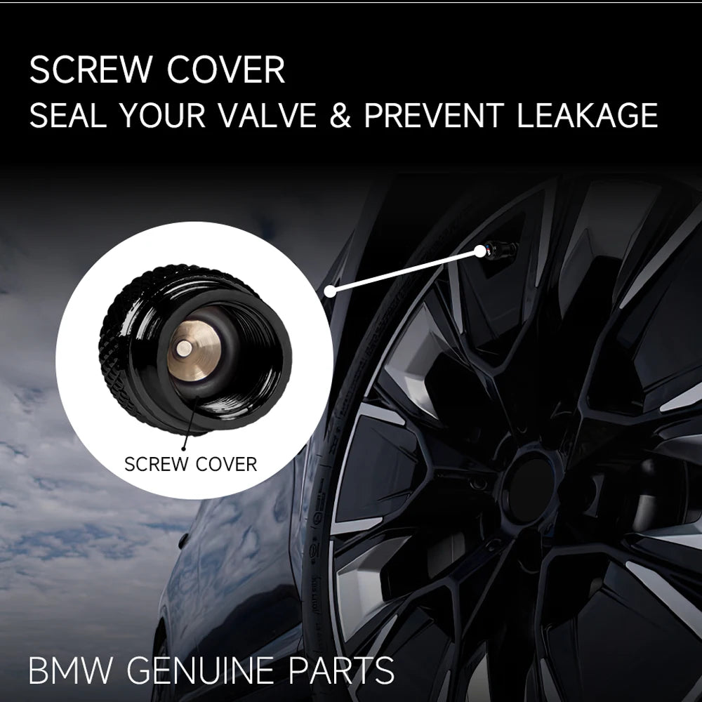 4PCS/set Car Tire Valve Metal Aluminum Alloy Valve Cap for BMW M X3 X5 X6 E90 E70 F30 Auto Accessories