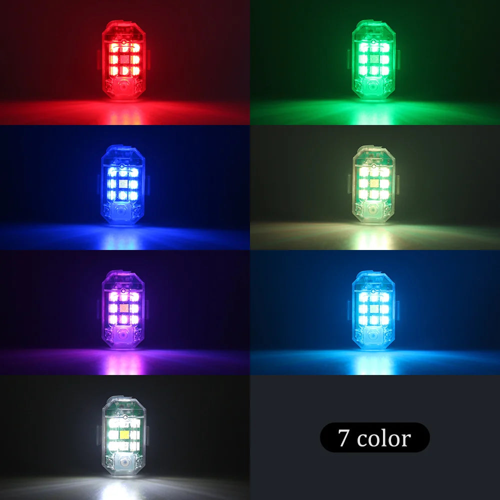 1/2/4Pc Remote Motorcycle Lights RC Drone LED Flash Wireless Light for RC Fix Wing Aircraft Airplane Helicopter Warning Lights