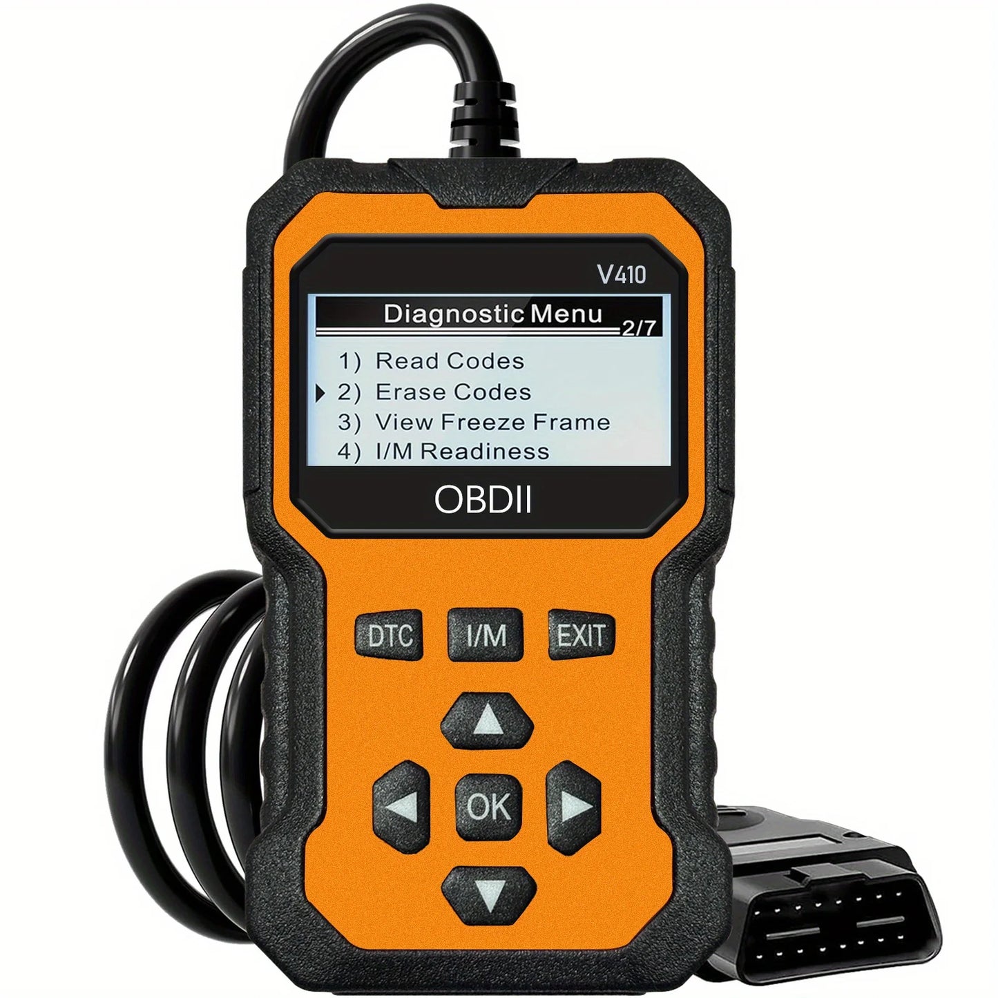 Scanner Code Reader Car Diagnostic Tool Engine Fault Code Reader for Turn Off CEL with Live Data/Freeze Frame/I/M Readiness for