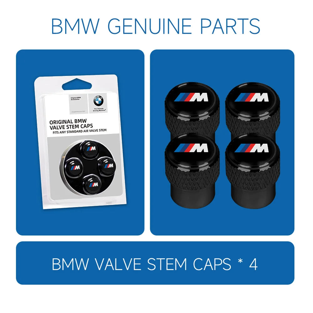 4PCS/set Car Tire Valve Metal Aluminum Alloy Valve Cap for BMW M X3 X5 X6 E90 E70 F30 Auto Accessories
