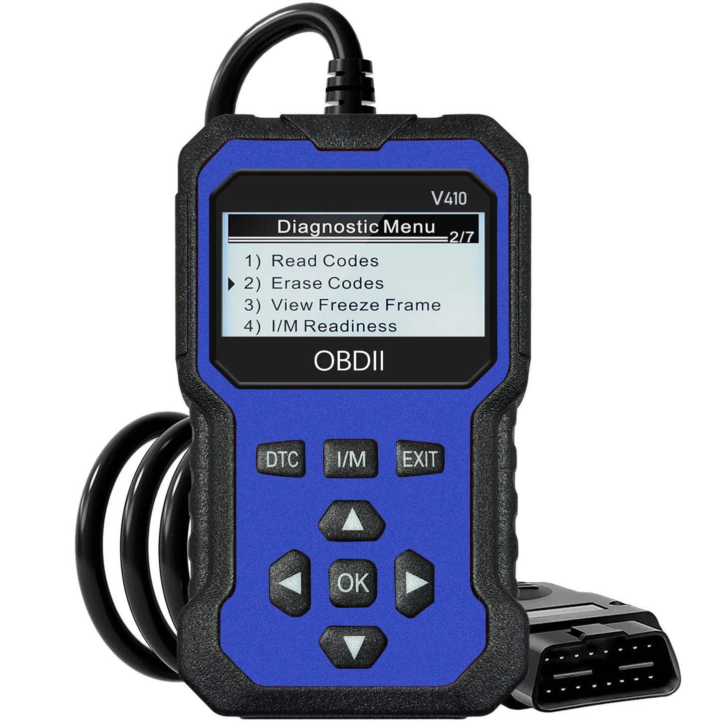 Scanner Code Reader Car Diagnostic Tool Engine Fault Code Reader for Turn Off CEL with Live Data/Freeze Frame/I/M Readiness for