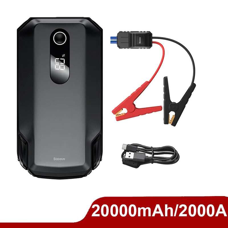 Baseus Car Jump Starter Power Bank 2000A / 1000A 12V Portable Battery Charger Auto 12V Emergency Booster Starting Device