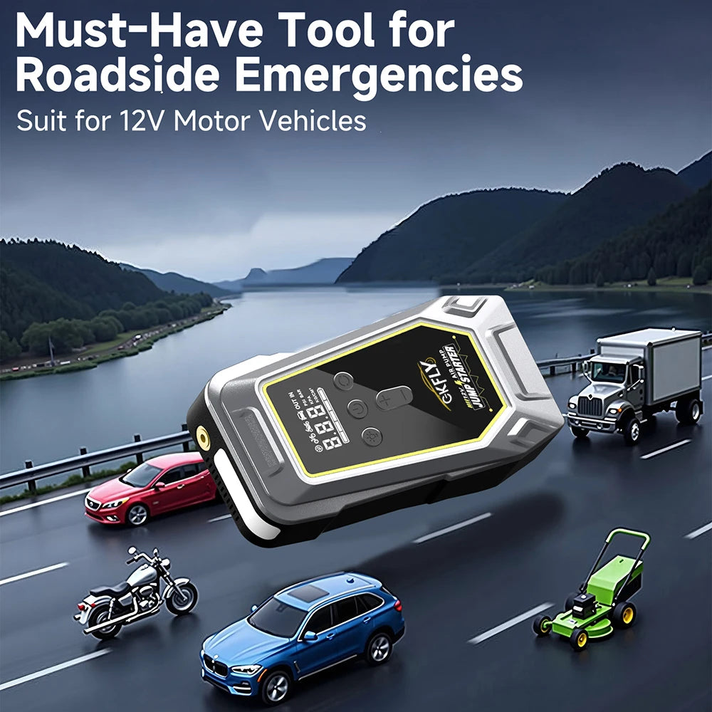 Portable 3000A Car Jump Starter Power Bank 12V Starting Device 150PSI Air Pump Car Battery Boosters Emergency Car Starter