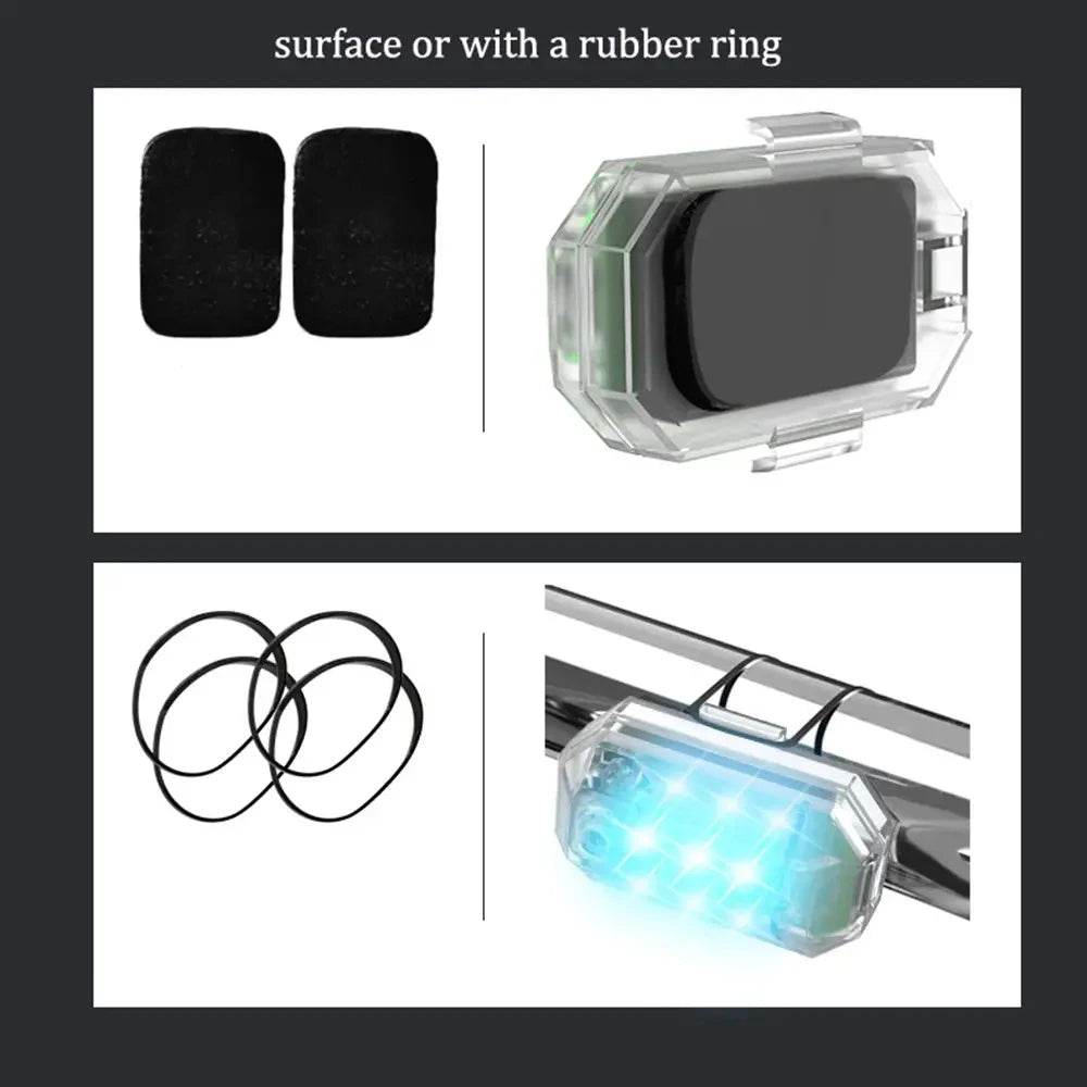 1/2/4Pc Remote Motorcycle Lights RC Drone LED Flash Wireless Light for RC Fix Wing Aircraft Airplane Helicopter Warning Lights