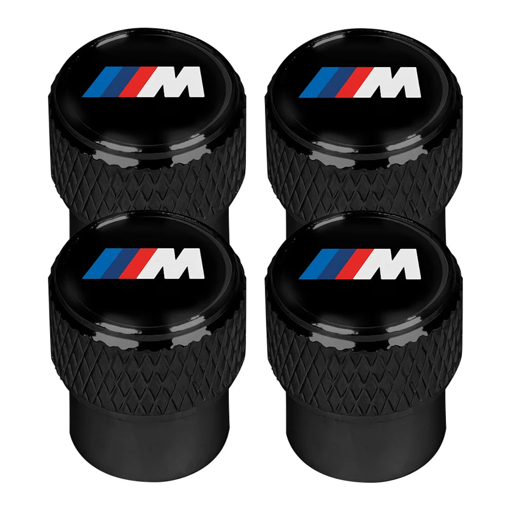 4PCS/set Car Tire Valve Metal Aluminum Alloy Valve Cap for BMW M X3 X5 X6 E90 E70 F30 Auto Accessories