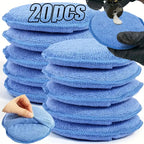 1/20pcs Car Detailing Applicator Pads Car Care Waxing Polish Sponge Soft Microfiber Round Pocket Foam Sponges Car Cleaning Tools