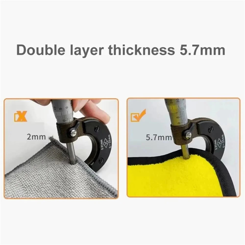 1/6pcs Microfiber Cleaning Towel Thicken Soft Drying Cloth Car Body Washing Towels Double Layer Clean Rags Car Accessories